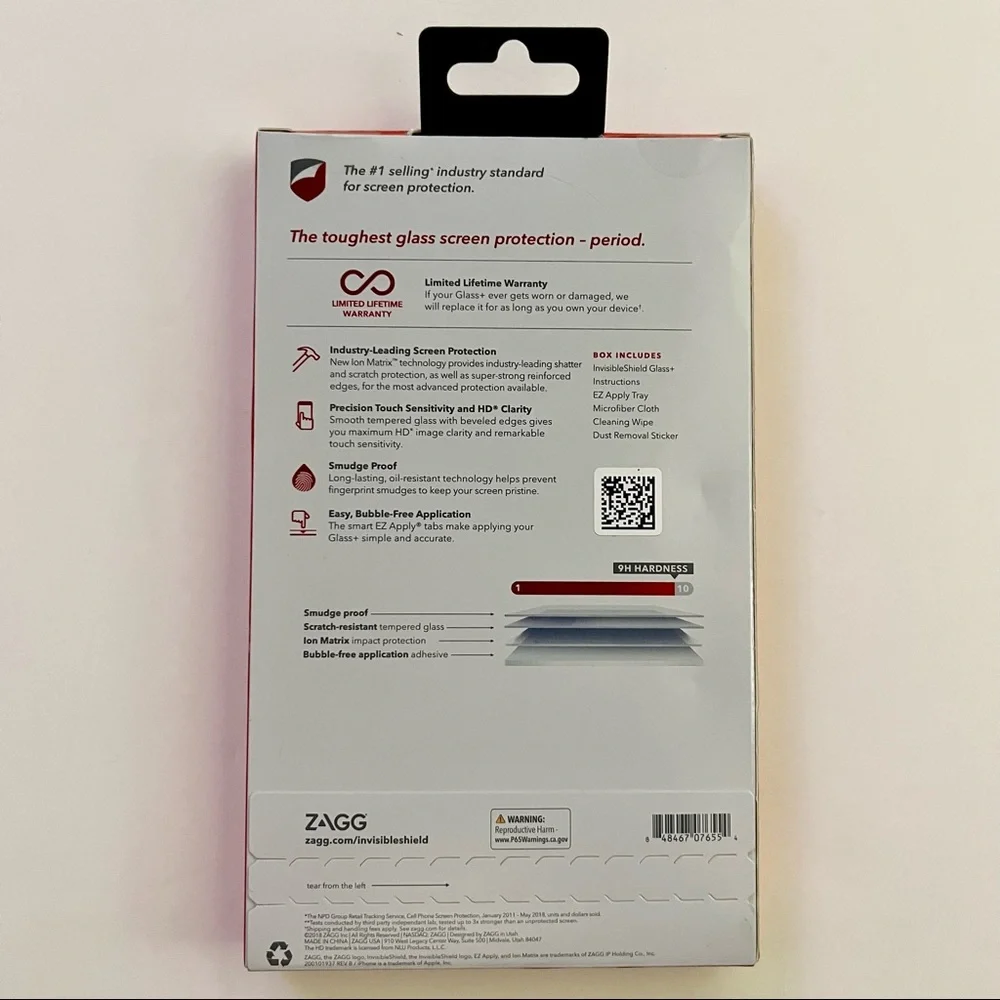 INVISIBLE SHIELD GLASS+ Screen Protector for IPhone XS Max NEW!!!